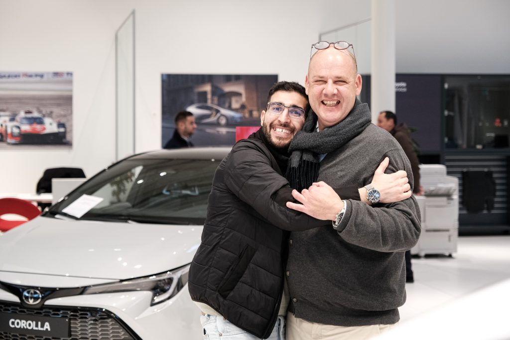 Colleagues in the showroom